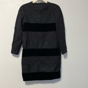 Sportmax Chic Black Textured Dress